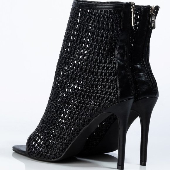 Cape Robbin Weave Peep Toe Booties - Picture 3 of 3